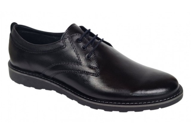 Pantofi barbati sport negri casual din piele naturala CORSANS